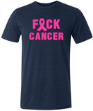 Breast Cancer T-shirt Fxck Cancer Tri Blend Tee - Yoga Clothing for You