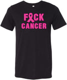 Breast Cancer T-shirt Fxck Cancer Tri Blend Tee - Yoga Clothing for You