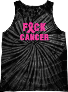 Breast Cancer Tank Top Fxck Cancer Tie Dye Tanktop - Yoga Clothing for You