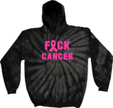 Breast Cancer Hoodie Fxck Cancer Tie Dye Hoody - Yoga Clothing for You