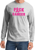 Breast Cancer T-shirt Fxck Cancer Long Sleeve - Yoga Clothing for You