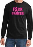Breast Cancer T-shirt Fxck Cancer Long Sleeve - Yoga Clothing for You