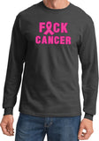 Breast Cancer T-shirt Fxck Cancer Long Sleeve - Yoga Clothing for You