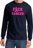 Breast Cancer T-shirt Fxck Cancer Long Sleeve - Yoga Clothing for You