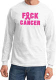 Breast Cancer T-shirt Fxck Cancer Long Sleeve - Yoga Clothing for You