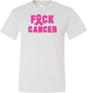 Breast Cancer T-shirt Fxck Cancer Tall Tee - Yoga Clothing for You