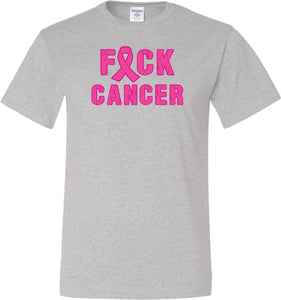 Breast Cancer T-shirt Fxck Cancer Tall Tee - Yoga Clothing for You