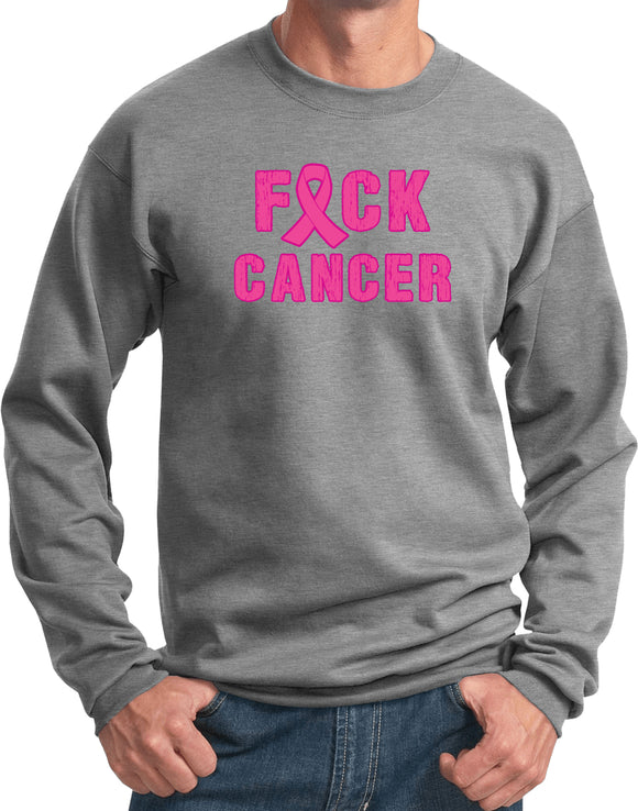 Breast Cancer Sweatshirt Fxck Cancer - Yoga Clothing for You