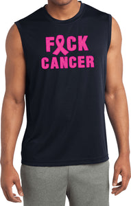 Breast Cancer T-shirt Fxck Cancer Sleeveless Competitor Tee - Yoga Clothing for You