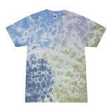 Tie Dye Multi Color Blotched Classic Fit Crewneck Short Sleeve T-shirt for Mens Women Adult T-shirt, Ferris Wheel - Yoga Clothing for You