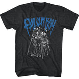 Fall Out Boy Grim Reaper Adult Black Heather Tee Shirt - Yoga Clothing for You
