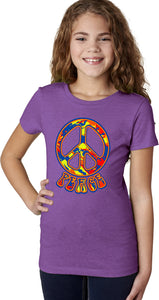 Funky Peace Sign Girls Shirt - Yoga Clothing for You