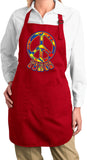 Funky Peace Sign Ladies Apron - Yoga Clothing for You
