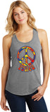 Ladies Peace Tank Top Funky Peace Sign Racerback - Yoga Clothing for You