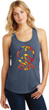 Ladies Peace Tank Top Funky Peace Sign Racerback - Yoga Clothing for You