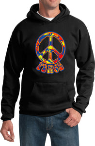 Funky Peace Sign Hoodie - Yoga Clothing for You