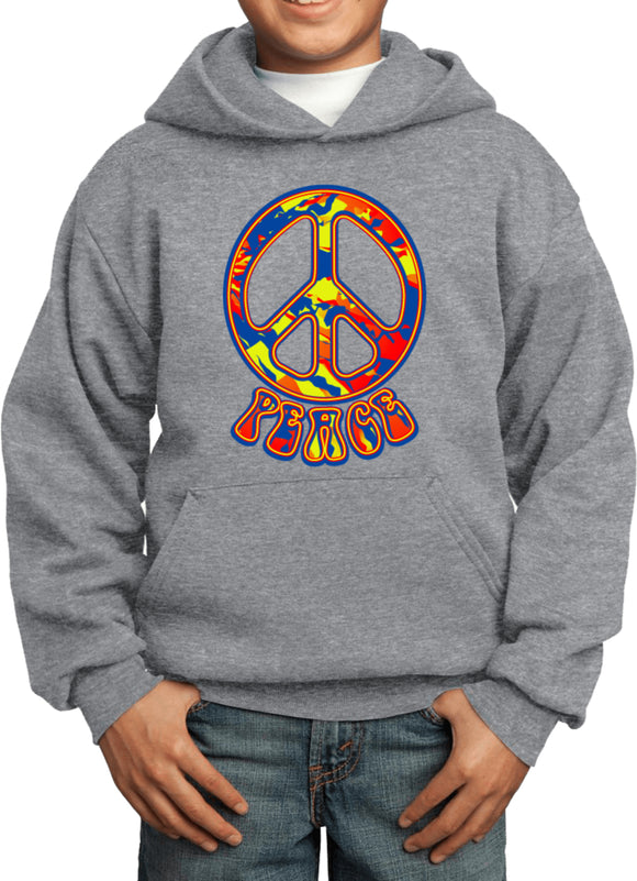 Funky Peace Sign Kids Hoodie - Yoga Clothing for You