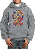 Funky Peace Sign Kids Hoodie - Yoga Clothing for You