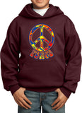 Funky Peace Sign Kids Hoodie - Yoga Clothing for You