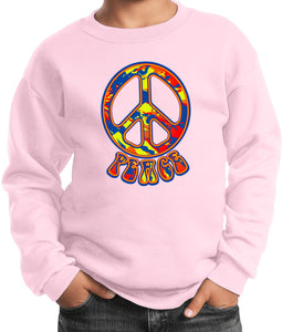 Funky Peace Sign Kids Sweatshirt - Yoga Clothing for You
