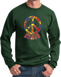 Funky Peace Sign Sweatshirt - Yoga Clothing for You