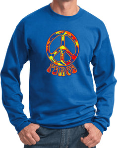 Funky Peace Sign Sweatshirt - Yoga Clothing for You