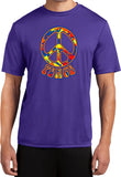 Peace T-shirt Funky 70's Peace Dry Wicking Tee - Yoga Clothing for You