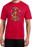 Peace T-shirt Funky 70's Peace Dry Wicking Tee - Yoga Clothing for You