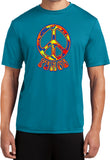 Peace T-shirt Funky 70's Peace Dry Wicking Tee - Yoga Clothing for You