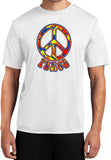 Peace T-shirt Funky 70's Peace Dry Wicking Tee - Yoga Clothing for You