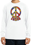 Kids Peace T-shirt Funky 70's Peace Sign Dry Wicking Long Sleeve - Yoga Clothing for You
