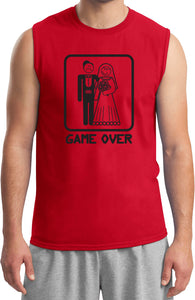 Game Over Muscle Shirt Black Print - Yoga Clothing for You