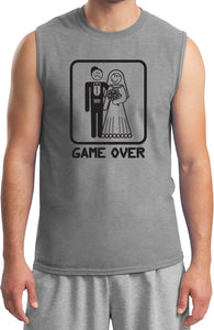 Game Over Muscle Shirt Black Print - Yoga Clothing for You