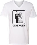 Game Over V-Neck Shirt Black Print - Yoga Clothing for You