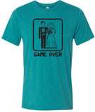 Game Over Tri Blend T-shirt Black Print - Yoga Clothing for You