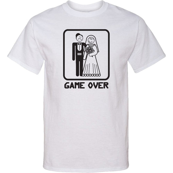 Game Over Tall T-shirt Black Print - Yoga Clothing for You