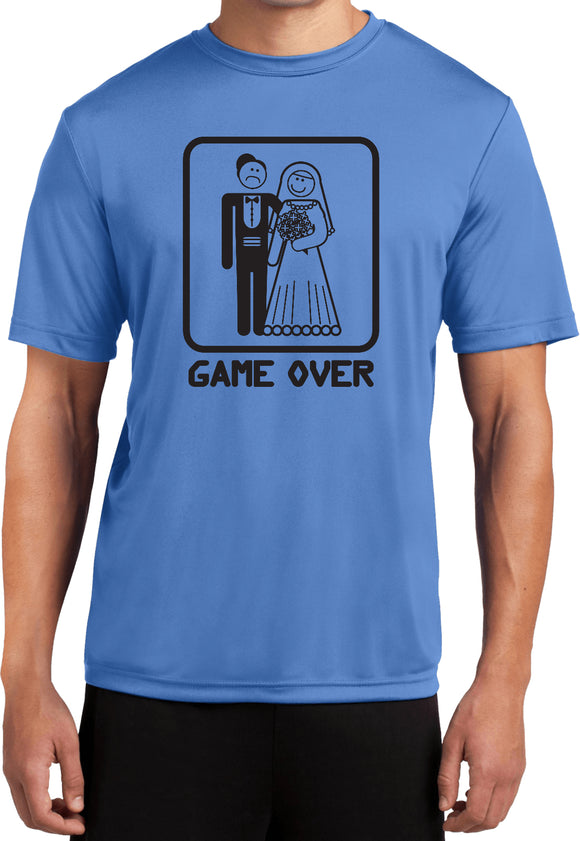 Game Over Moisture Wicking T-shirt Black Print - Yoga Clothing for You