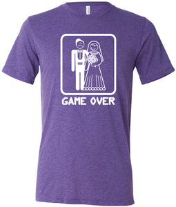 Game Over Tri Blend T-shirt White Print - Yoga Clothing for You