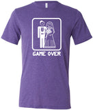 Game Over Tri Blend T-shirt White Print - Yoga Clothing for You