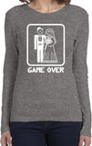 Ladies Game Over Long Sleeve White Print - Yoga Clothing for You