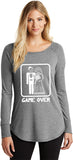 Ladies Game Over Tri Long Sleeve White Print - Yoga Clothing for You