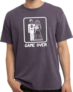 Game Over Vintage T-shirt White Print - Yoga Clothing for You