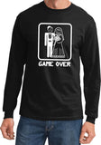 Game Over Long Sleeve Shirt White Print - Yoga Clothing for You