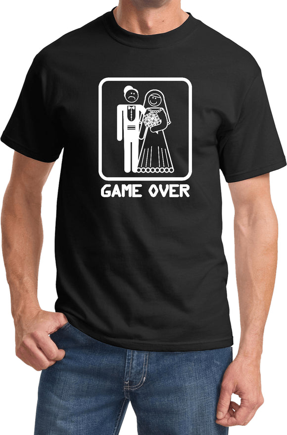 Game Over T-shirt White Print - Yoga Clothing for You