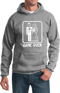 Game Over Hoodie White Print - Yoga Clothing for You