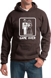 Game Over Hoodie White Print - Yoga Clothing for You