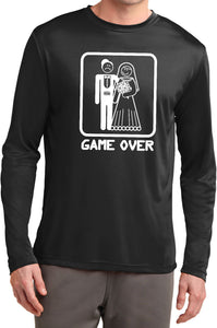 Game Over Competitor Long Sleeve White Print - Yoga Clothing for You