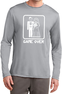 Game Over Competitor Long Sleeve White Print - Yoga Clothing for You