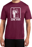 Game Over Dry Wicking T-shirt White Print - Yoga Clothing for You