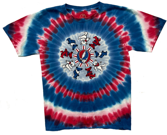 Grateful Dead Patriotic Bears Tie Dye T-shirt